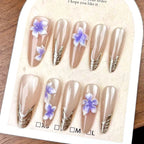 Press-On Nails Floral Embellished Peel & Press Custom Fit