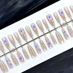 Press-On Nails Floral Embellished Peel & Press Custom Fit
