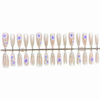 Press-On Nails Floral Embellished Peel & Press Custom Fit