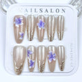 Press-On Nails Floral Embellished Peel & Press Custom Fit