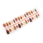 Press-On Nails Floral Embellished Peel & Stick Reusable