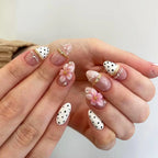 Press-On Nails Floral Embellished Reusable & Comfortable Fit