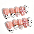 Press-On Nails Floral Embellished Reusable & Comfortable Fit