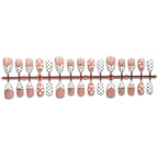 Press-On Nails Floral Embellished Reusable & Comfortable Fit