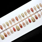 Press-On Nails Floral Embellished Reusable & Easy Application
