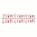 Press-On Nails Floral Embellished Self-Adhesive & Long-Lasting