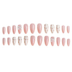 Press-On Nails Floral Embellished Self-Adhesive & Long-Lasting