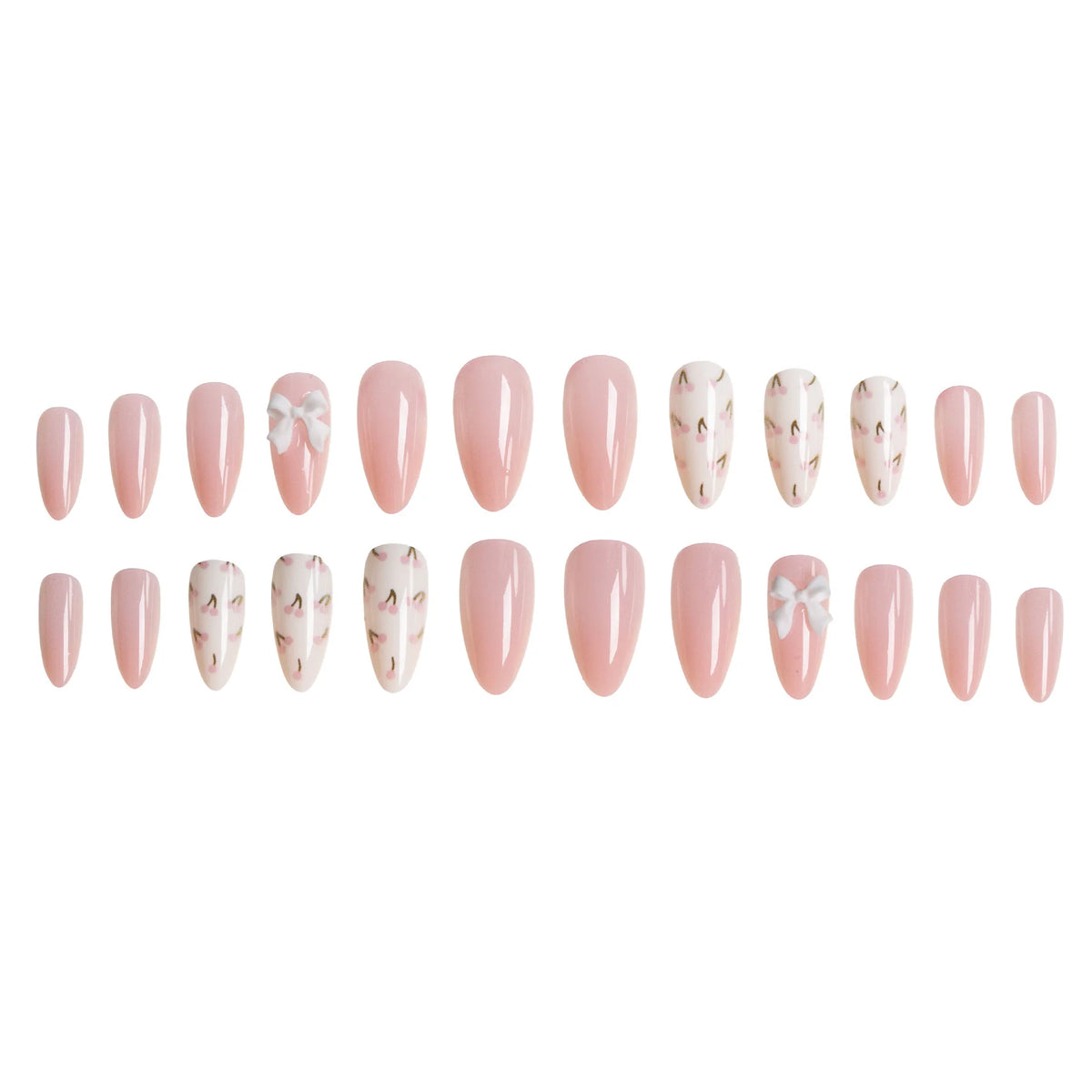 Press-On Nails Floral Embellished Self-Adhesive & Long-Lasting