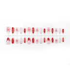 Press-On Nails Floral Embossed Almond Shape No Glue Long-Lasting