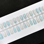 Press-On Nails Floral Embossed Quick Application & Long-Lasting
