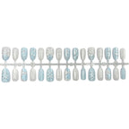 Press-On Nails Floral Embossed Quick Application & Long-Lasting