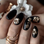 Press-On Nails Floral-Embossed Reusable & Easy Application