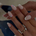 Press-On Nails Floral French Design Reusable & Chip-Resistant