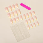 Press-On Nails Floral & French Tip Multiple Sizes