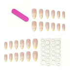 Press-On Nails Floral & French Tip Multiple Sizes