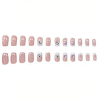 Press-On Nails Floral French Tip Set of 24