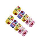 Press-On Nails Floral & Fruit 24-Piece With Adhesive Pads