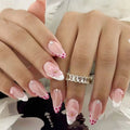 Press-On Nails Floral Gem Accents Easy Application