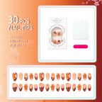 Press-On Nails Floral & Gem Accents Peel-And-Stick