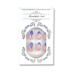 Press-On Nails Floral Gem Embellished Chip-Resistant