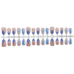 Press-On Nails Floral Gem Embellished Chip-Resistant