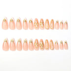 Press-On Nails Floral Gems & Gold Accents