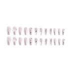 Press-On Nails Floral & Gemstone Peel-And-Stick Long-Lasting