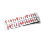 Press-On Nails Floral Gemstone Reusable Multiple Sizes