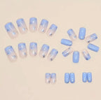 Press-On Nails Floral Glitter Durable Acrylic