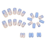 Press-On Nails Floral Glitter Durable Acrylic