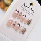 Press-On Nails Floral & Glitter Glue-Free