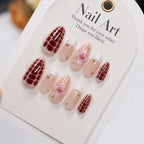 Press-On Nails Floral & Glitter Glue-Free