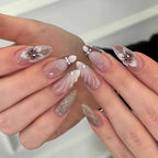 Press-On Nails Floral & Glitter Glue-Free