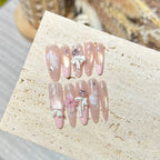 Press-On Nails Floral Glossy Peel & Press