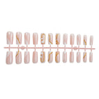 Press-On Nails Floral & Gold Accents Easy Application
