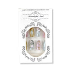 Press-On Nails Floral & Gold Accents No-Mess Adhesive