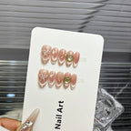 Press-On Nails Floral & Heart Design Peel & Stick