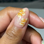 Press-On Nails Floral Jelly Long-Lasting