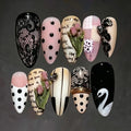 Press-On Nails Floral & Lace Comfort Fit