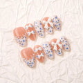 Press-On Nails Floral Lace Pre-Shaped & Reusable