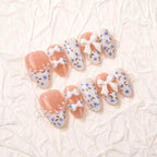 Press-On Nails Floral Lace Pre-Shaped & Reusable