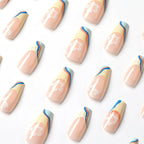 Press-On Nails Floral Layered Design & Easy Application