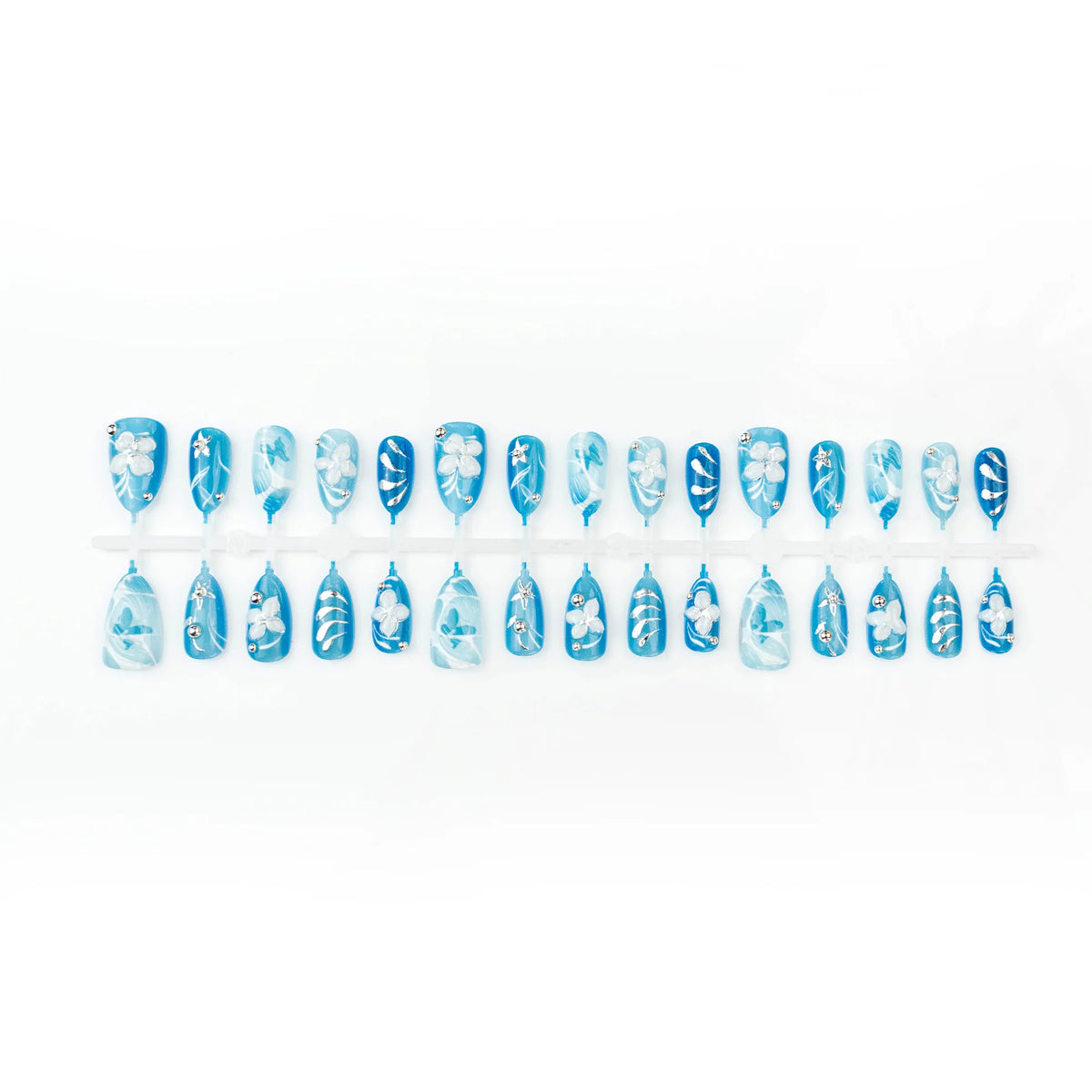 Press-On Nails Floral Long-Lasting Custom Fit