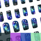 Press-On Nails Floral & Marble Non-Toxic Set of 24