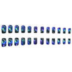Press-On Nails Floral & Marble Non-Toxic Set of 24