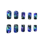 Press-On Nails Floral & Marble Non-Toxic Set of 24