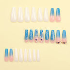 Press-On Nails Floral Ombre & Glitter Lightweight Acrylic