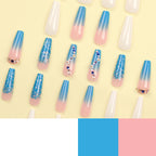Press-On Nails Floral Ombre & Glitter Lightweight Acrylic
