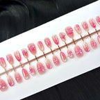 Press-On Nails Floral Ombre Reusable Easy Adhesive