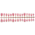 Press-On Nails Floral Ombre Reusable Easy Adhesive